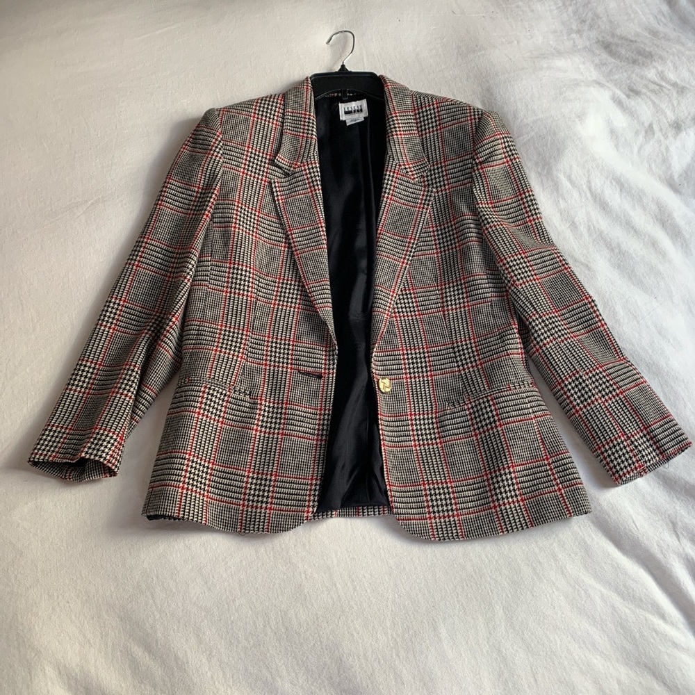 Leslie Fay VTG Houndstooth Blazer